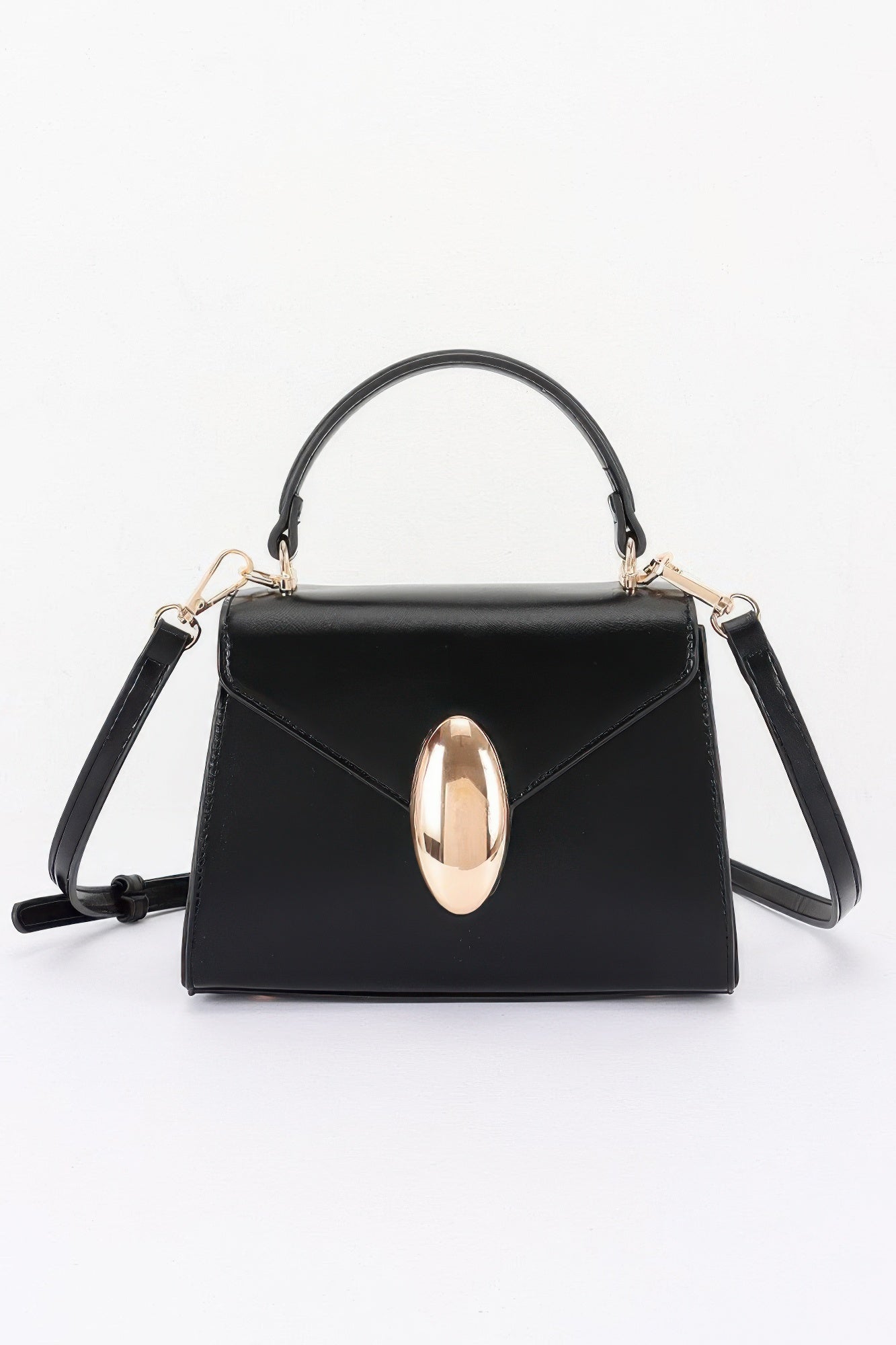 Women's Top Handle Bag Vegan Leather Flap BYMANYC ® New York CONTEMPORARY SLEEK STRUCTURED PURSE - New Collection
