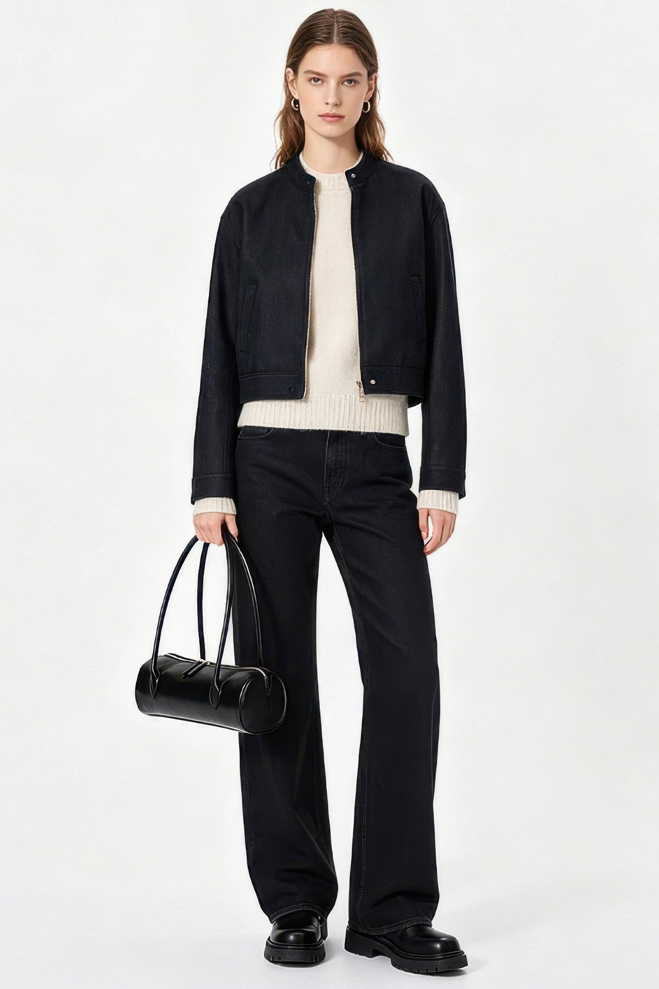 Women's Shoulder Bag Vegan Leather Rectangular BYMANYC ® New York CONTEMPORARY SLEEK STRUCTURED PURSE - New Collection