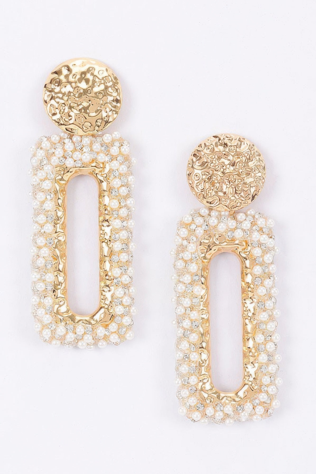 Women's Earrings Drops Pearl BYMANYC ® New York MADISON RECTANGLE - New Collection