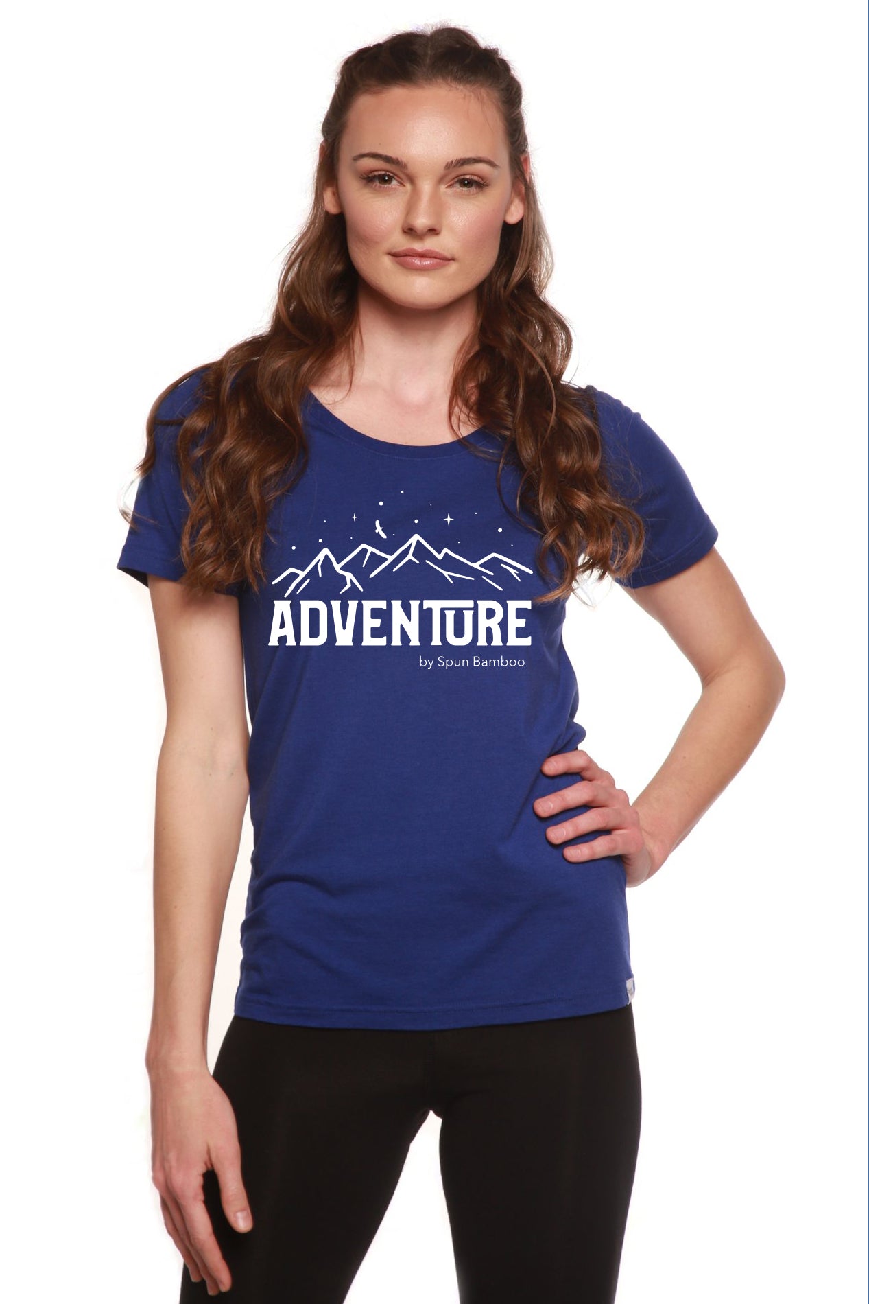 Adventure Printed Women's Bamboo/Cotton Short Sleeve Scoop Neck T-Shirt