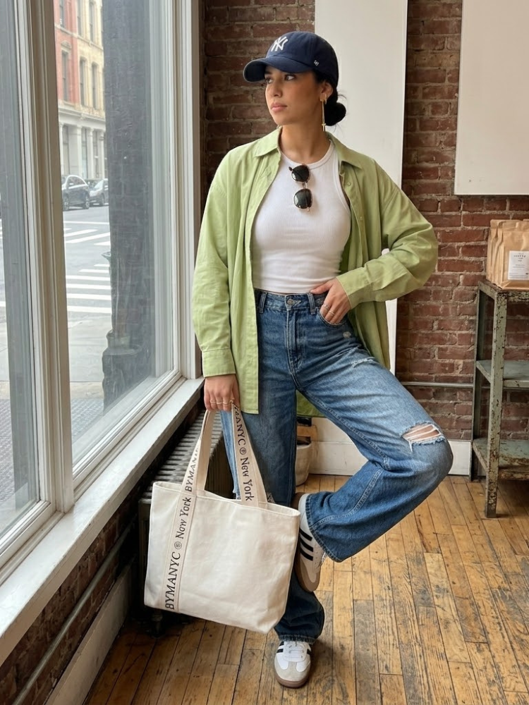 WOMEN'S BAG Cream Canvas Tote LEXINGTON - BYMANYC ® New York