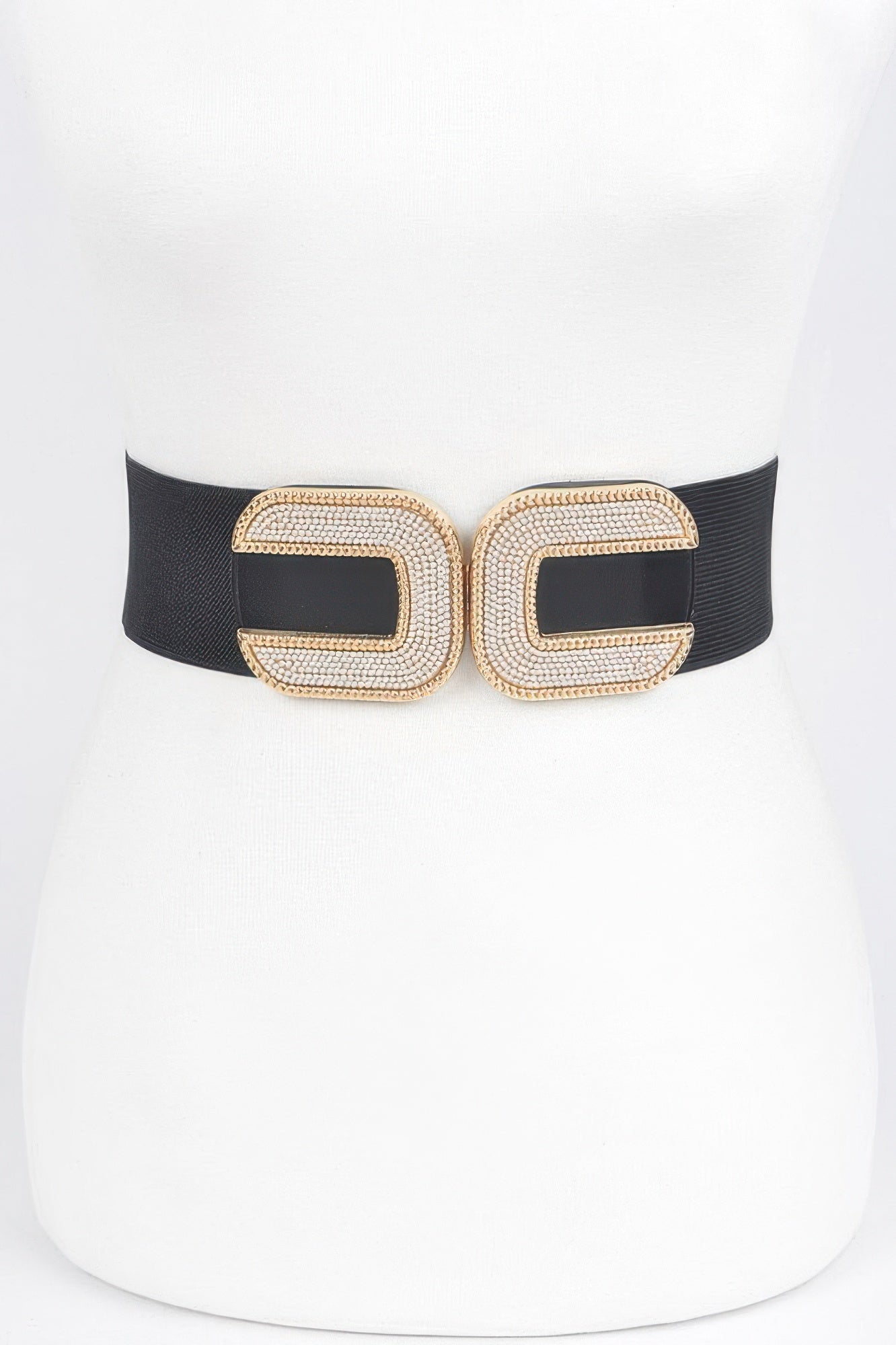 WOMEN'S BELT ASTOR Rhinestone Buckle Stretch BYMANYC ® New York