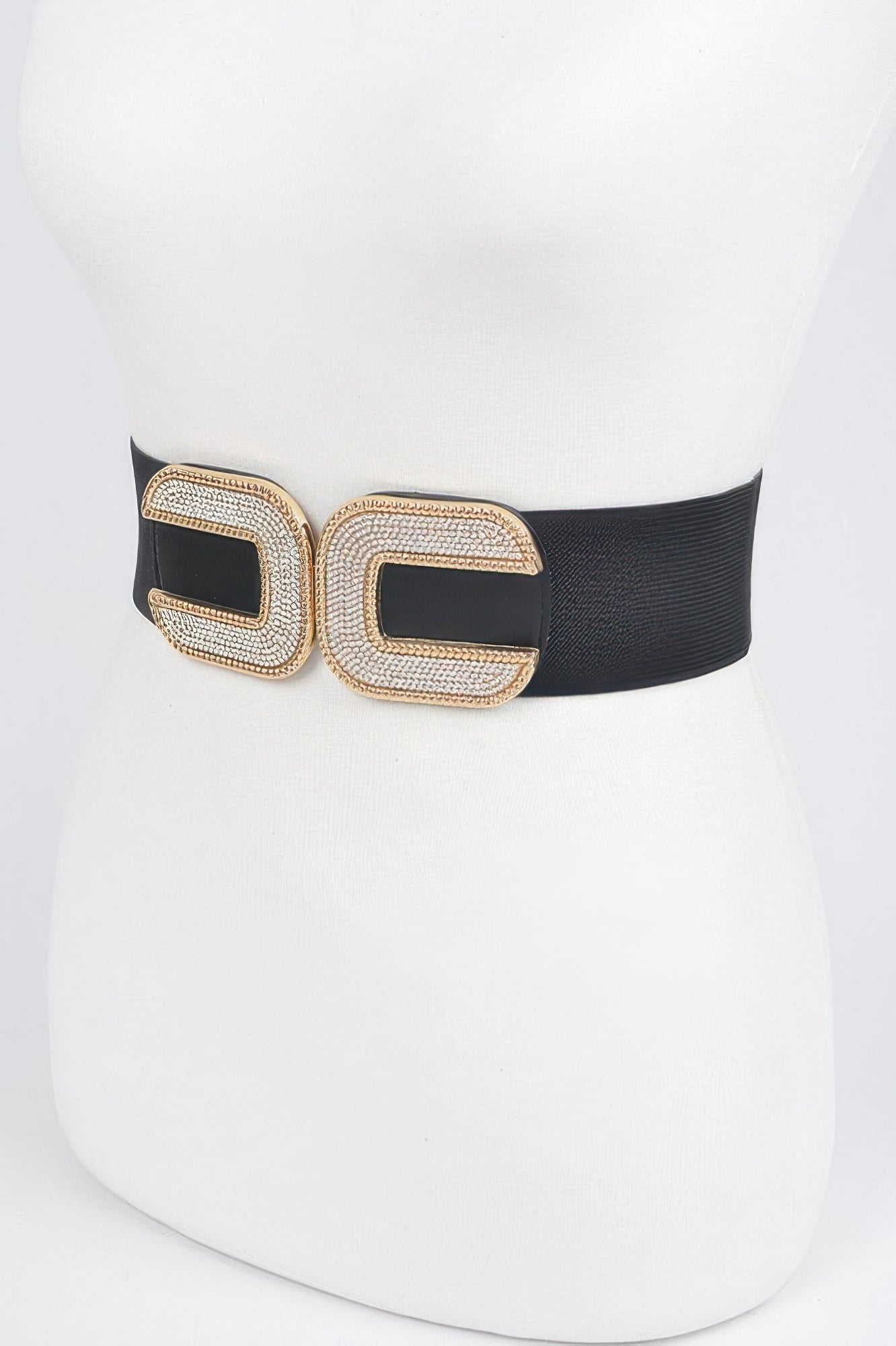 WOMEN'S BELT ASTOR Rhinestone Buckle Stretch BYMANYC ® New York