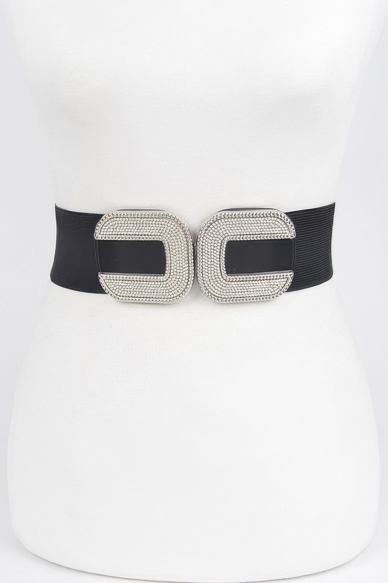 WOMEN'S BELT ASTOR Rhinestone Buckle Stretch BYMANYC ® New York