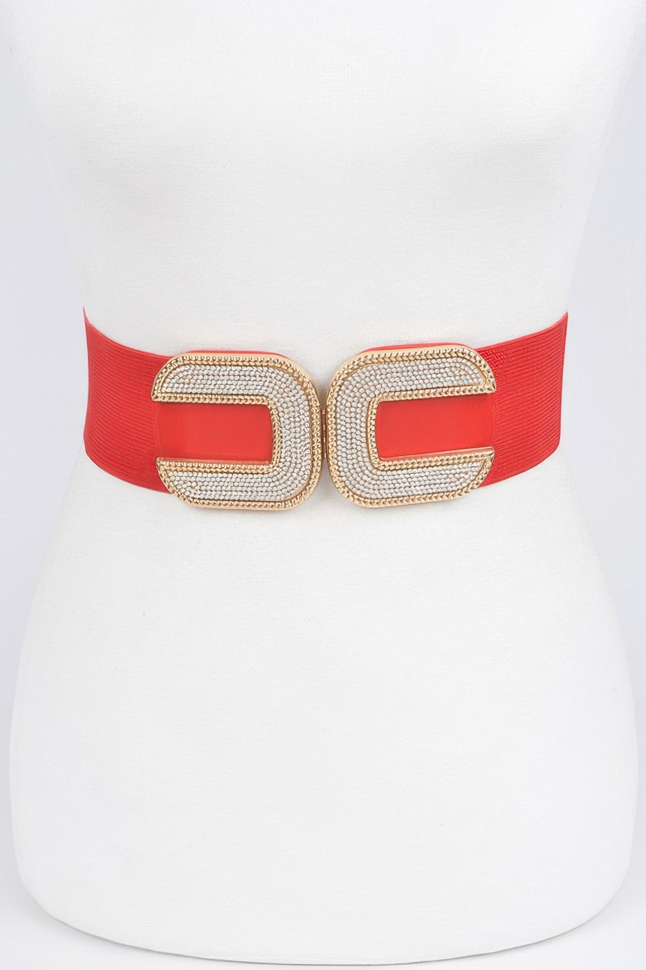 WOMEN'S BELT ASTOR Rhinestone Buckle Stretch BYMANYC ® New York