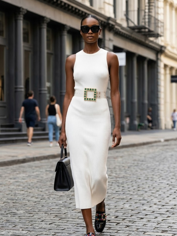WOMEN'S BELT • PARK AVENUE Fashion Chic Stone BYMANYC ® New York