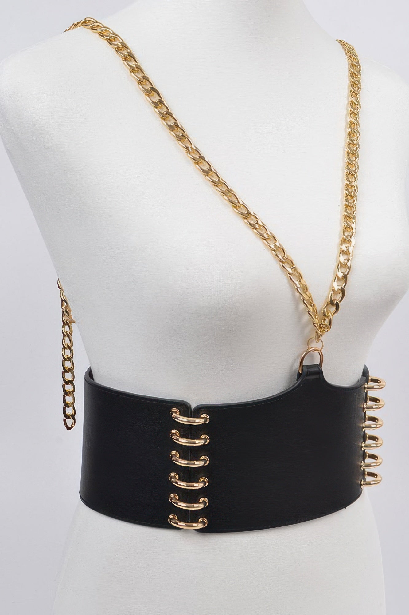 WOMEN'S BELT SOHO Wide Faux Leather Statement BYMANYC ® New York