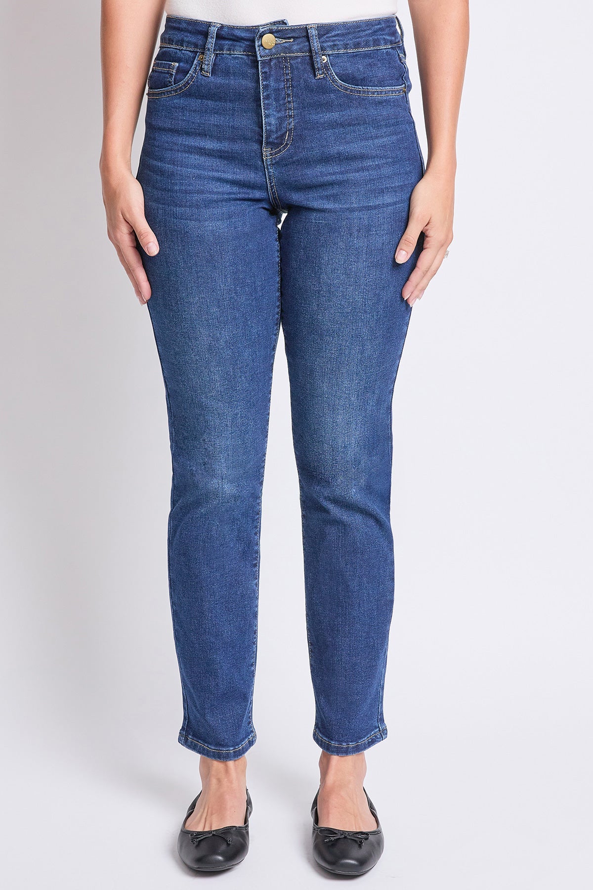 Women's High Rise Basic 5 Pocket Straight  Jeans