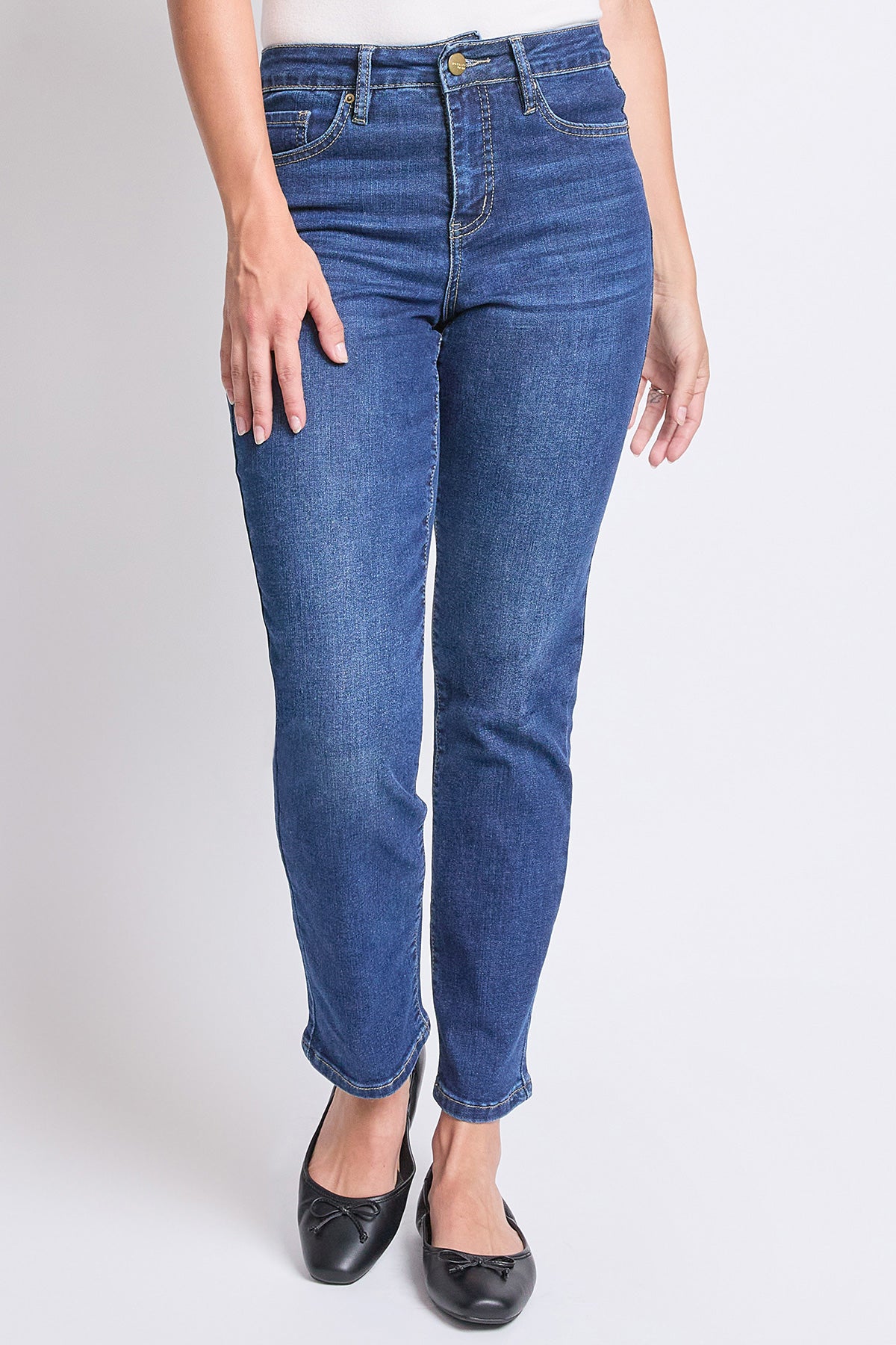 Women's High Rise Basic 5 Pocket Straight  Jeans