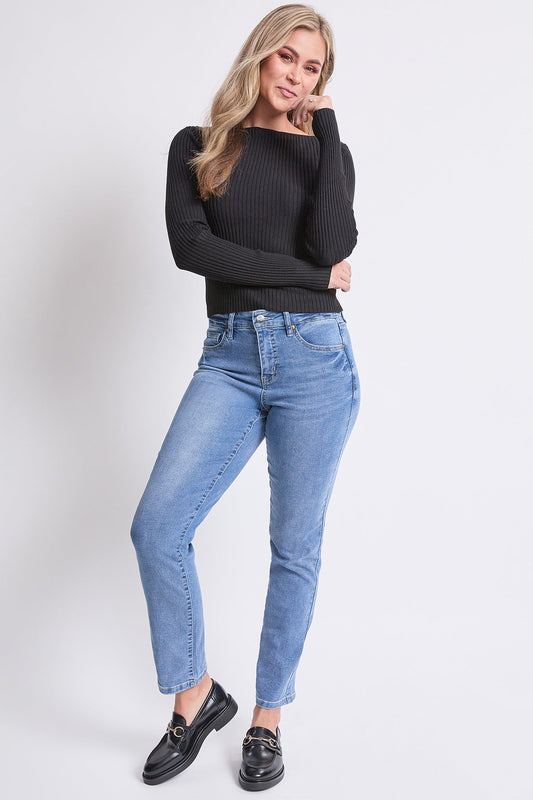 Women's High Rise Basic 5 Pocket Straight  Jeans