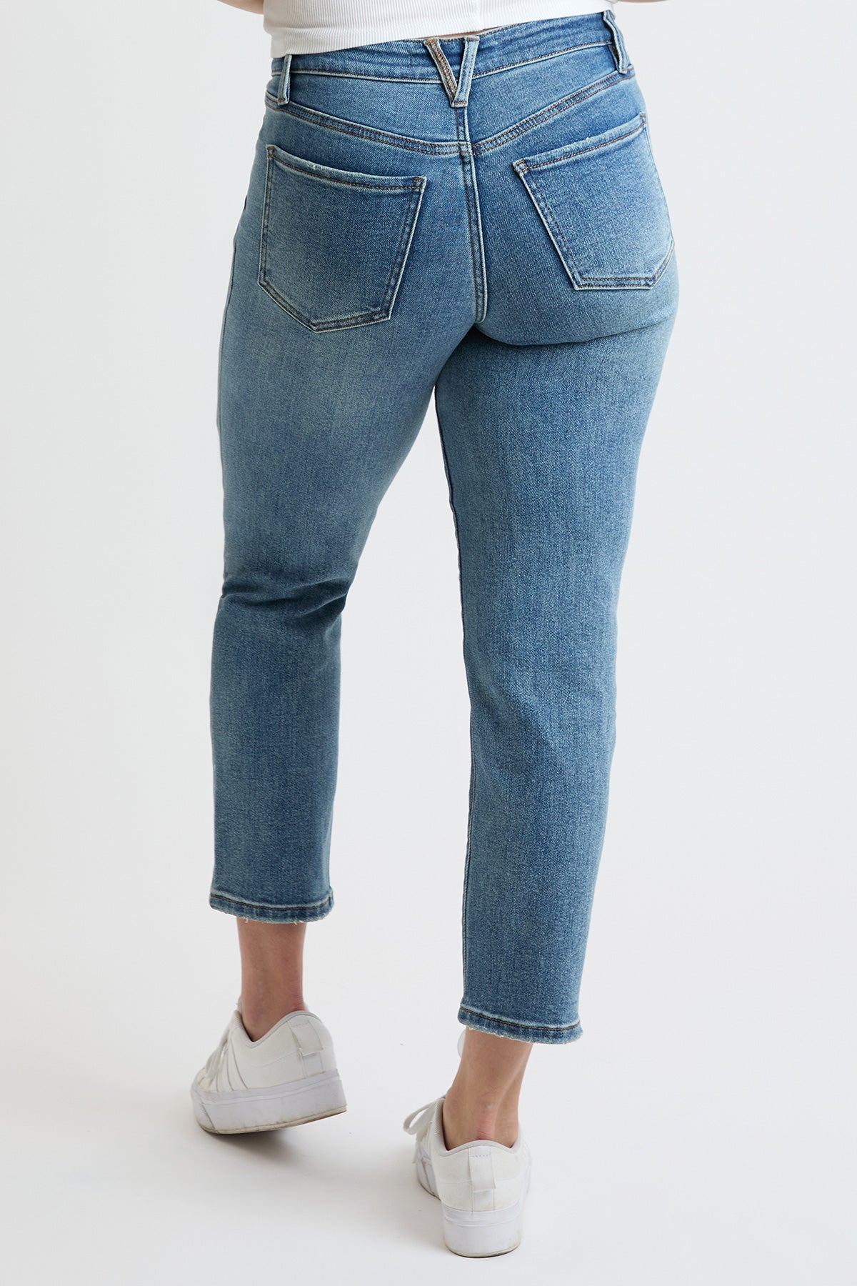 Women's Premium Stretch Cropped Slim Straight Jeans