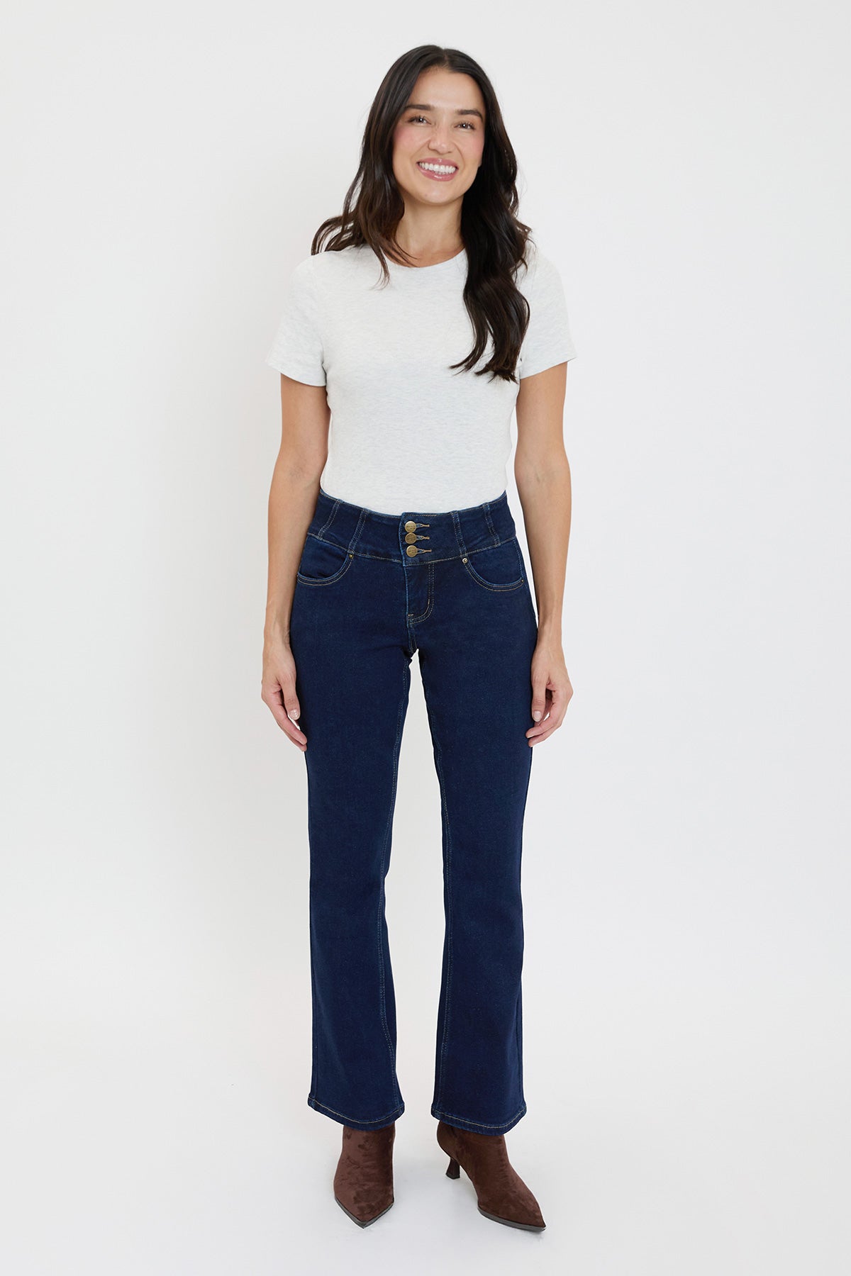 Women's 3-Button Bootcut Jeans