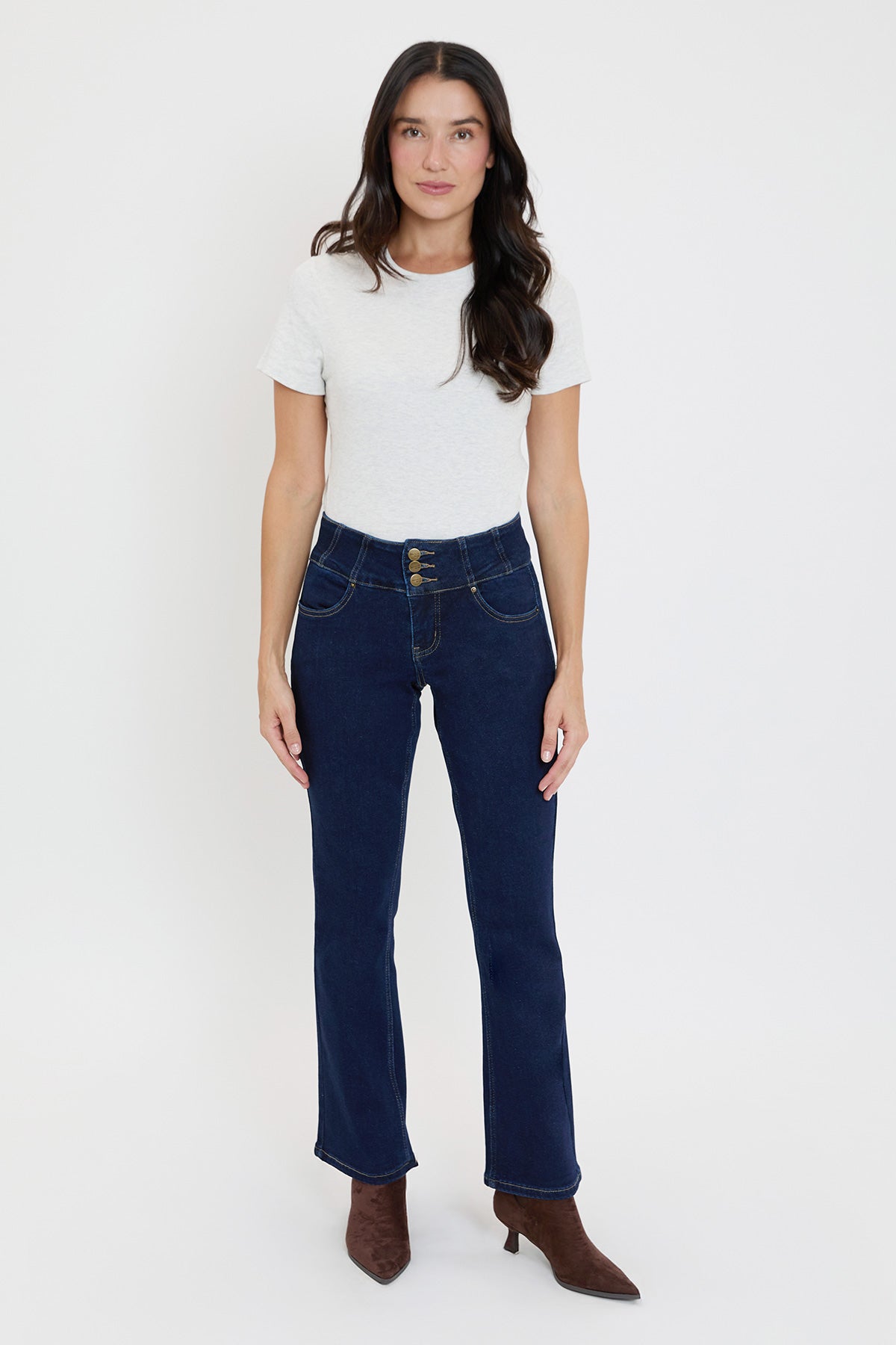 Women's 3-Button Bootcut Jeans