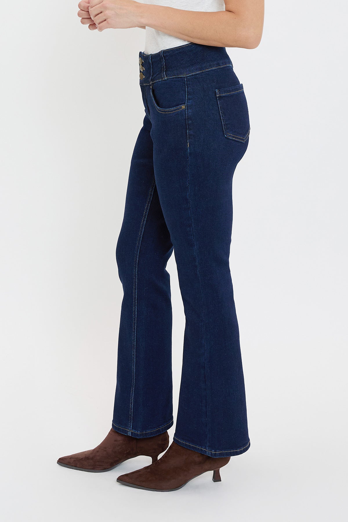 Women's 3-Button Bootcut Jeans