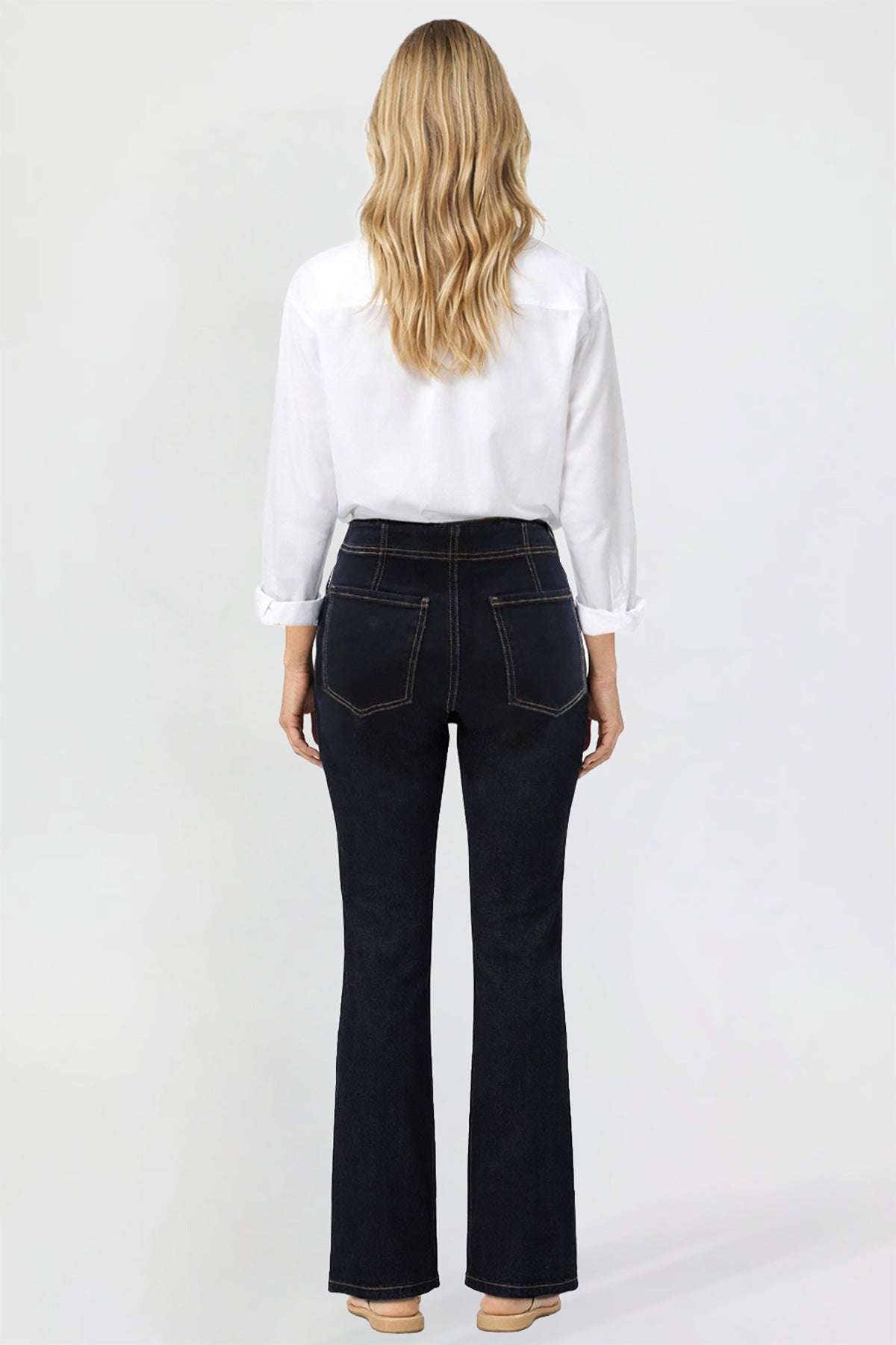 Women's Pin Tuck Bootcut Jeans