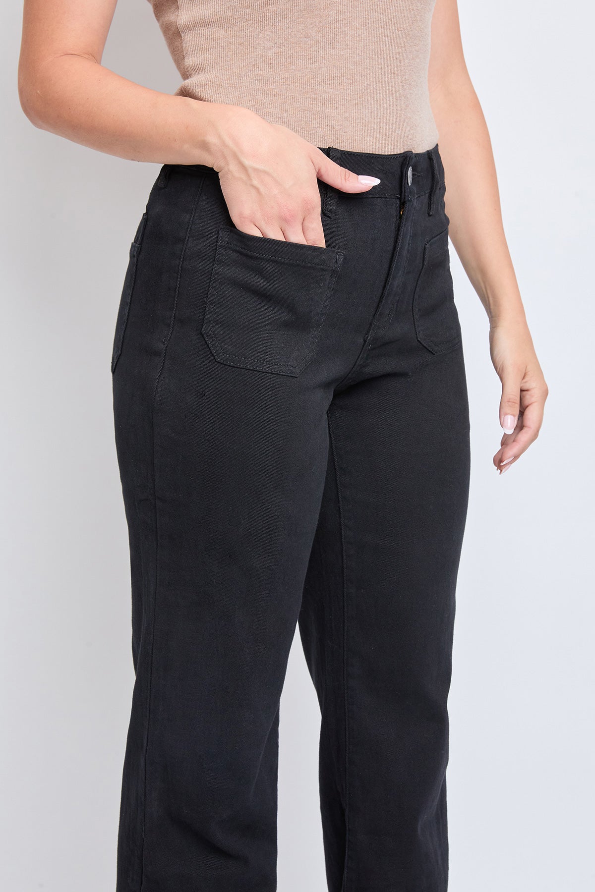 Women's High Rise Snip To Fit Wide Leg Pant