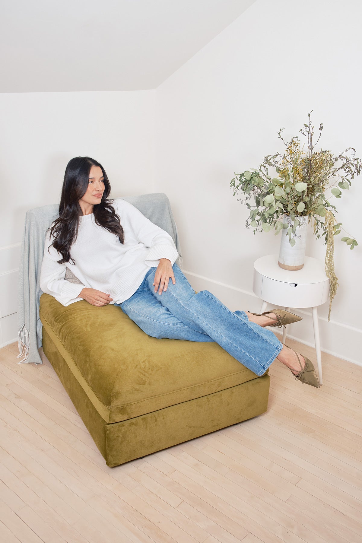 Women's Front Seam Wide Leg Jeans