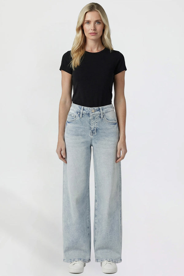 Women's Kayla High Rise Premium Stretch Wide Leg Jeans