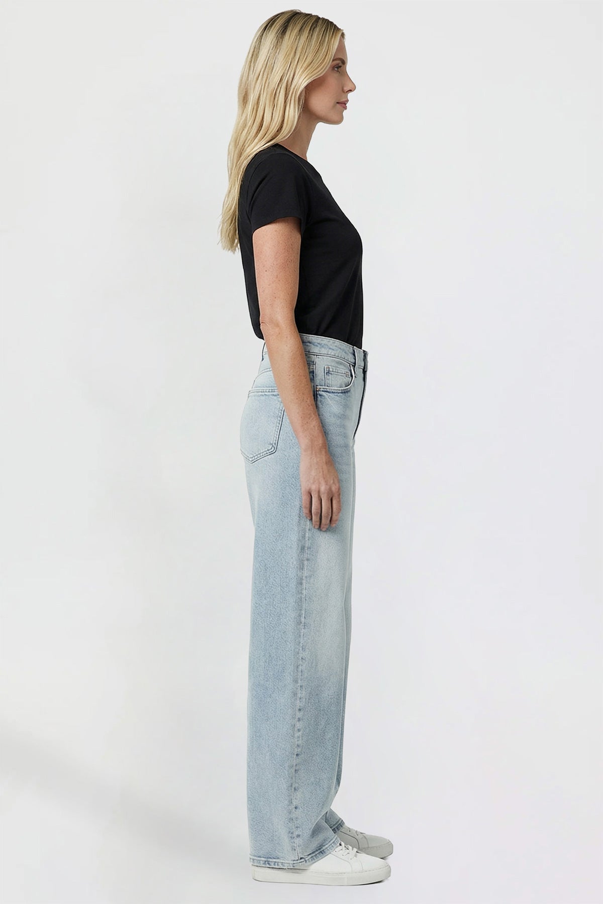 Women's Kayla High Rise Premium Stretch Wide Leg Jeans