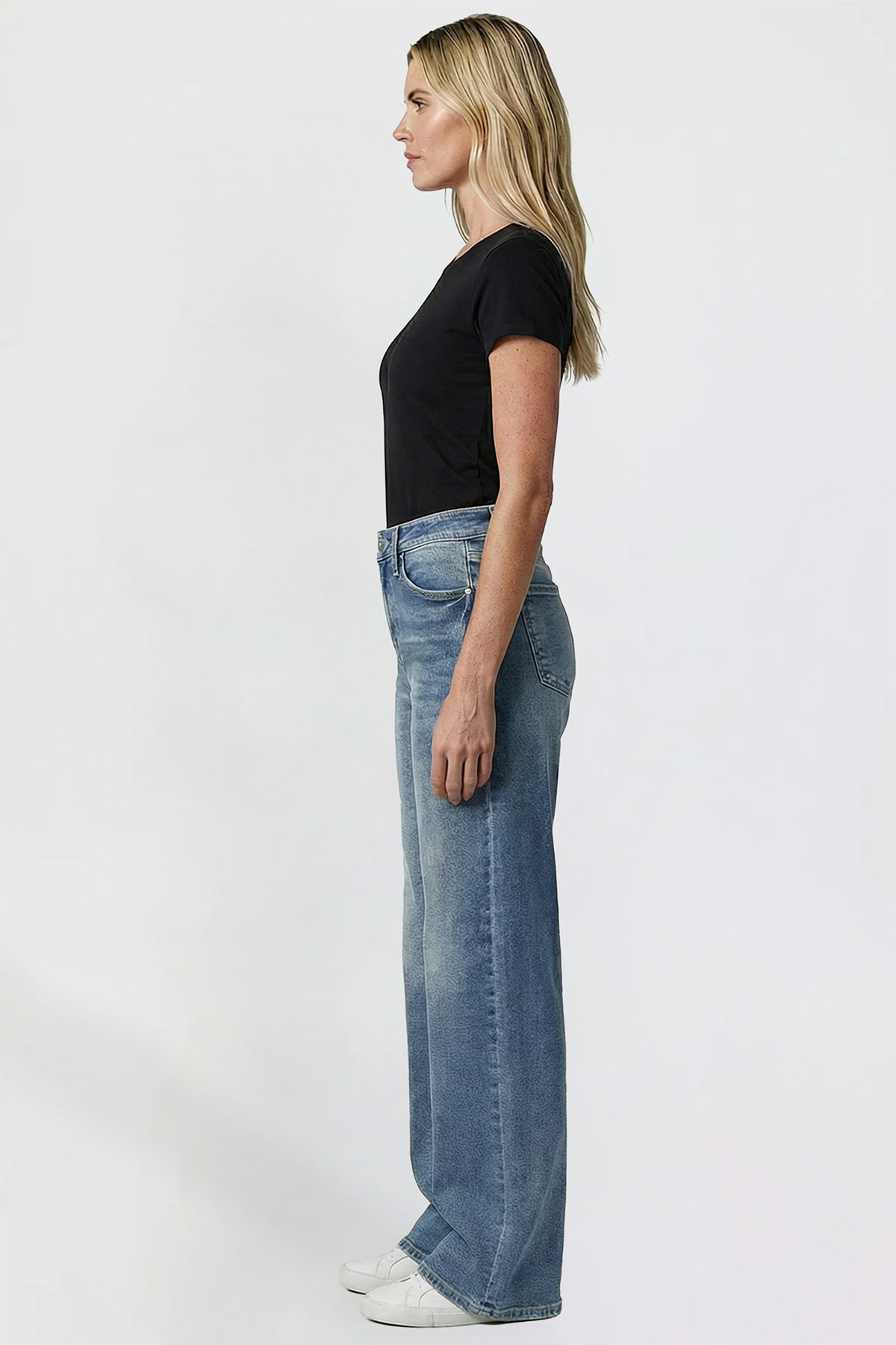 Women's Kayla High Rise Premium Stretch Wide Leg Jeans