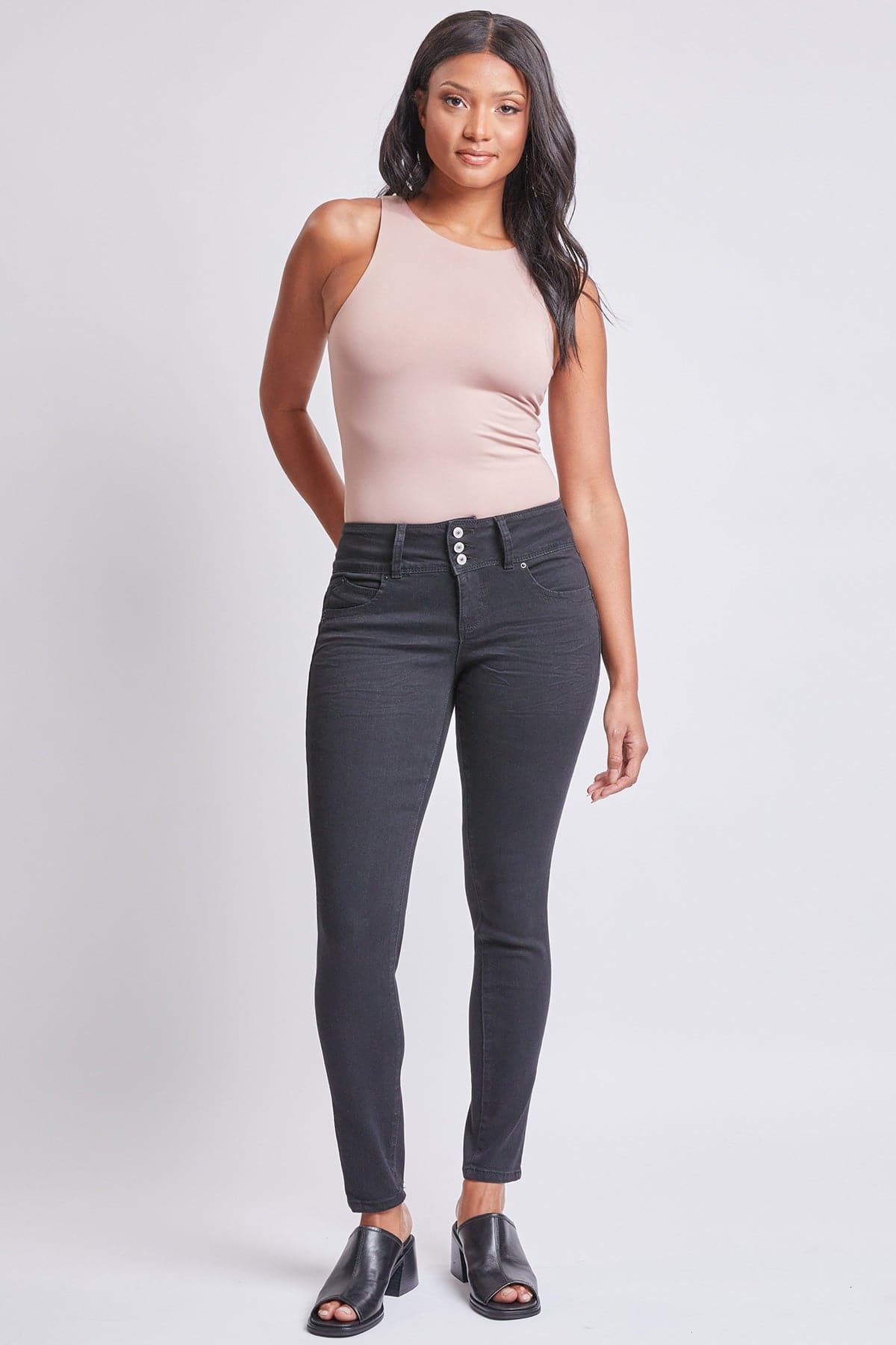 Women's WannaBettaButt 3 Button Ankle Skinny  Jeans