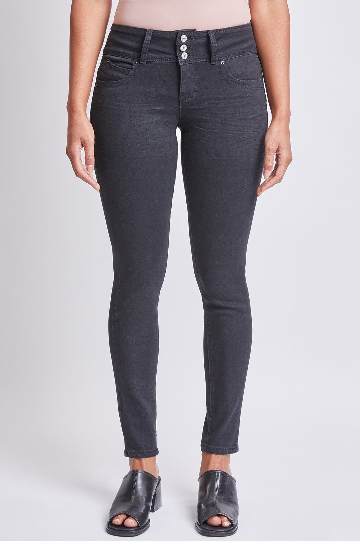 Women's WannaBettaButt 3 Button Ankle Skinny  Jeans