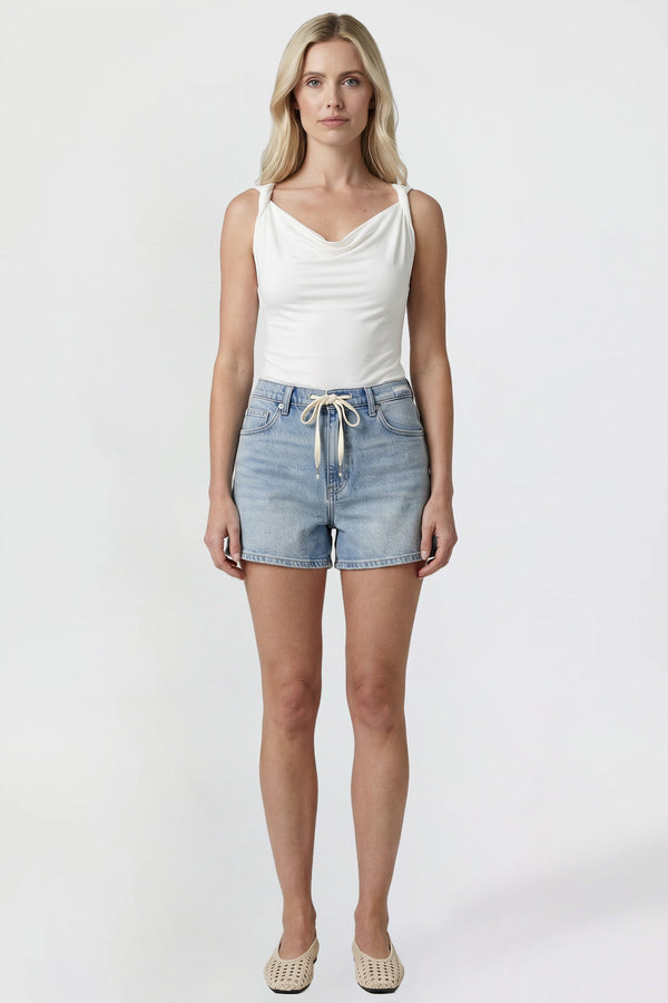 Women's Relaxed Tie Front Shorts