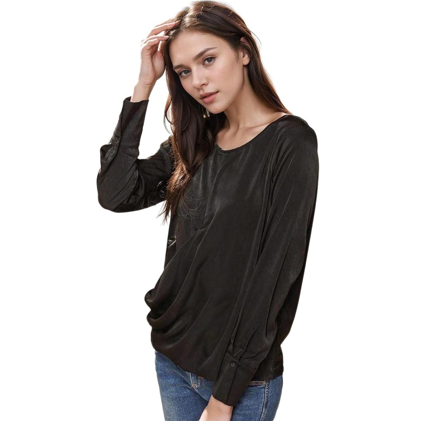 Pleione Women's Crewneck Blouse Top
