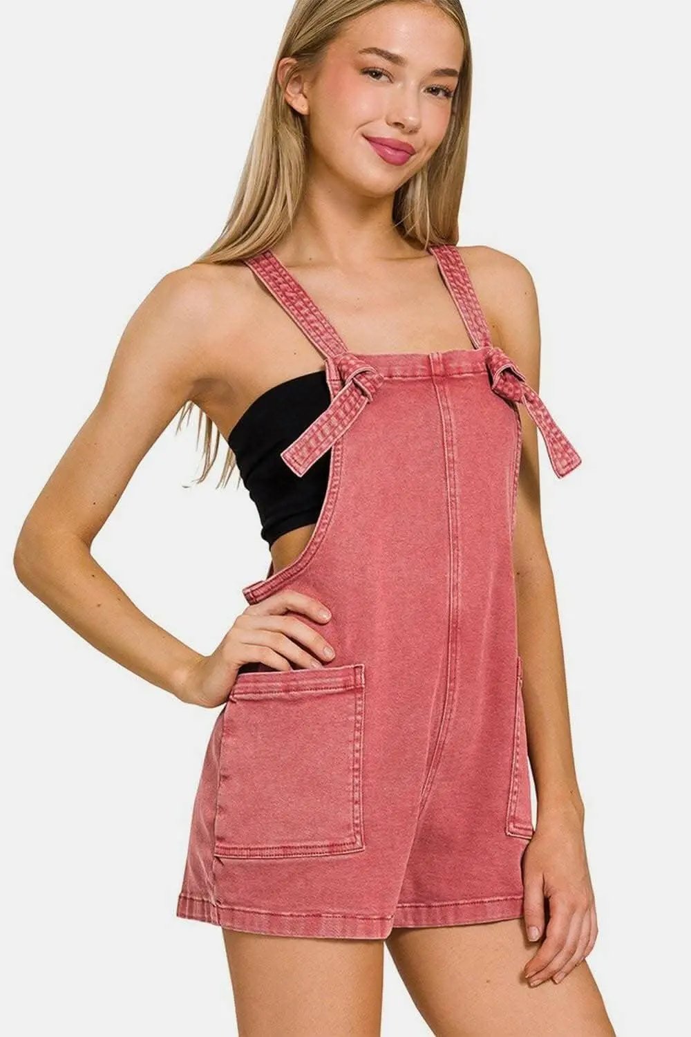 Jumpsuit - Washed Knot Strap - Casual