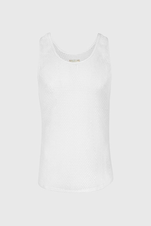 Lavender Mesh Ganzie String Vest