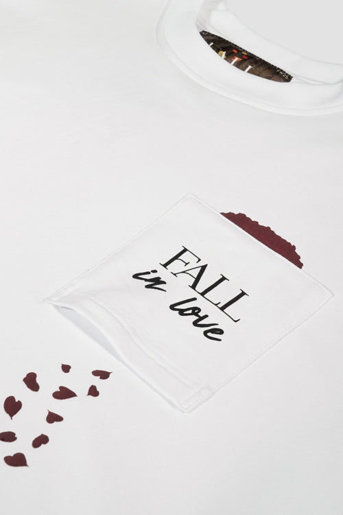 Fall In Love Oversized Pocket Tee