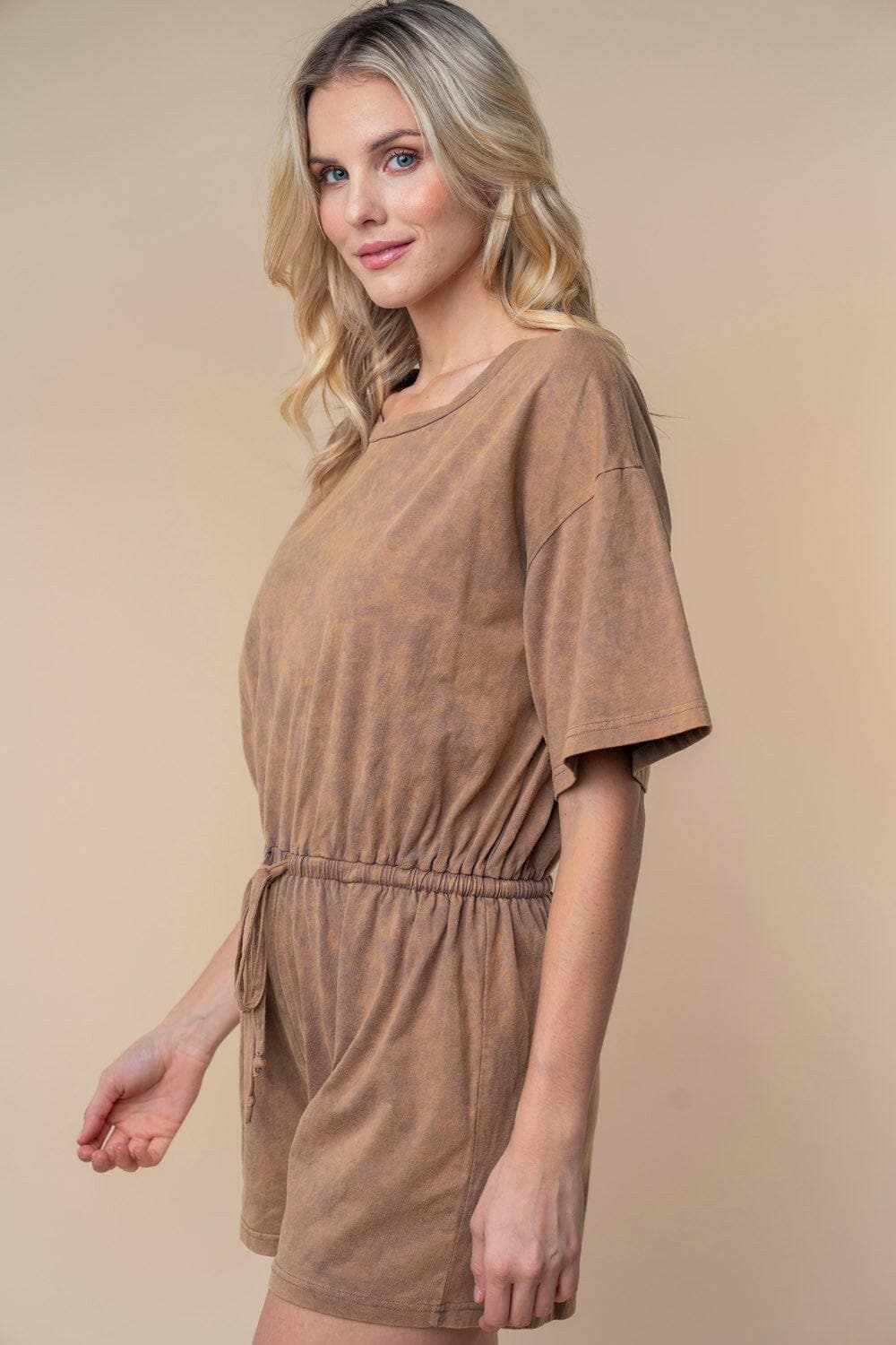 Trendsi just arrived - White Birch Full Size Short Sleeve Drawstring R