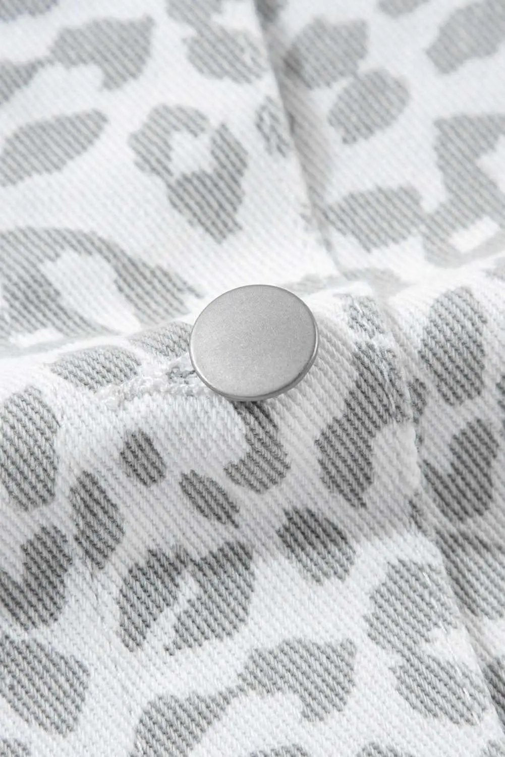 Love Salve Leopard Denim Jacket Women's Fall Fashion Western Style Trendy Print