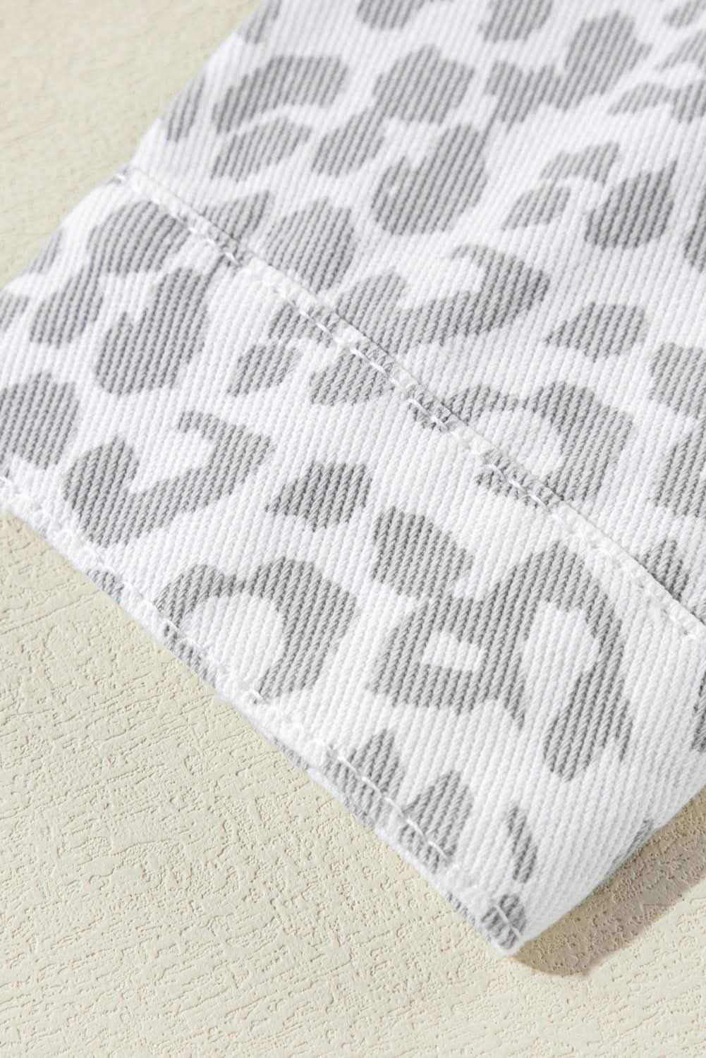 Love Salve Leopard Denim Jacket Women's Fall Fashion Western Style Trendy Print