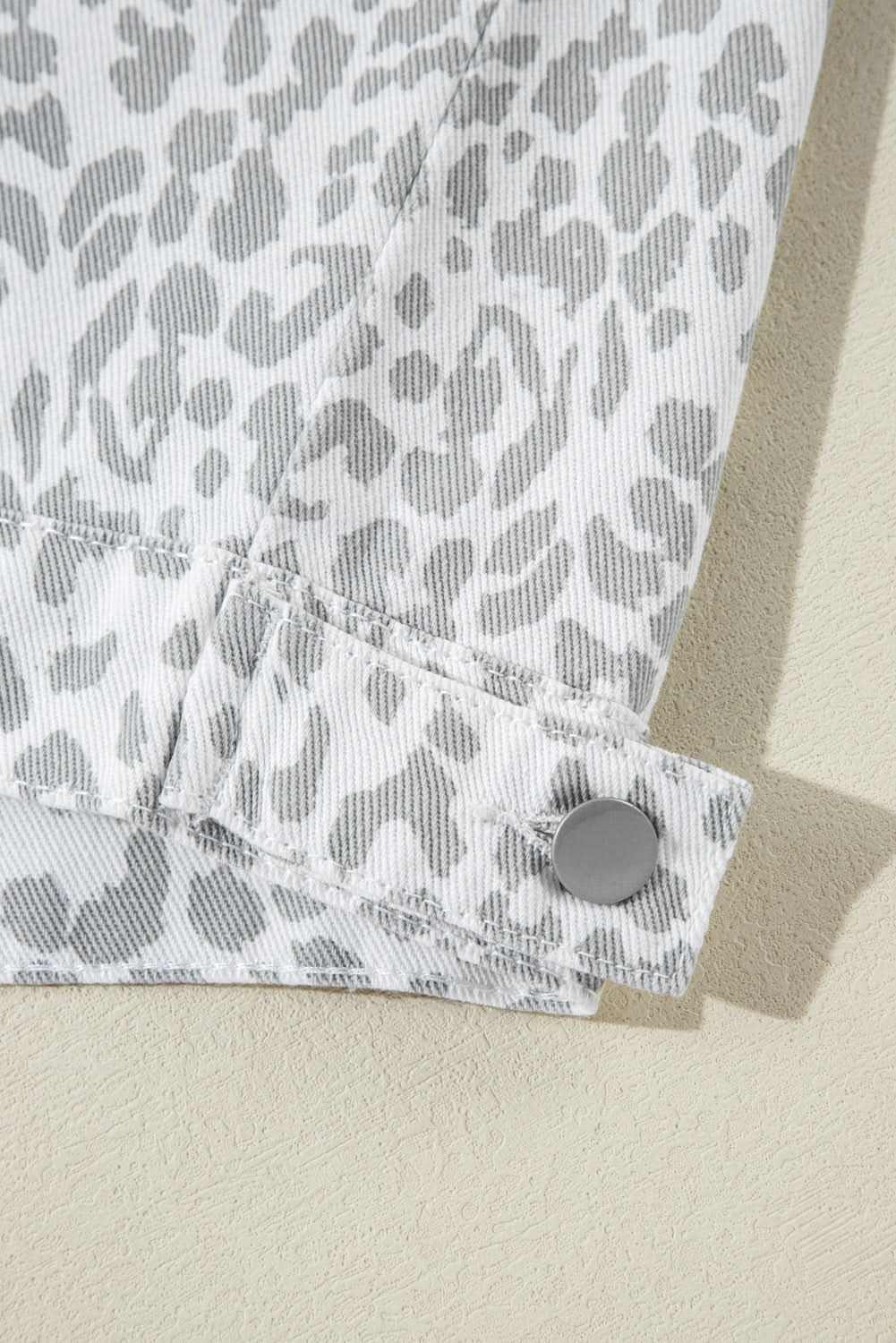 Love Salve Leopard Denim Jacket Women's Fall Fashion Western Style Trendy Print