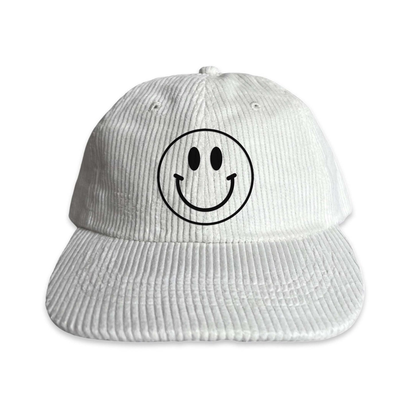 Smiley Face Corduroy Cap