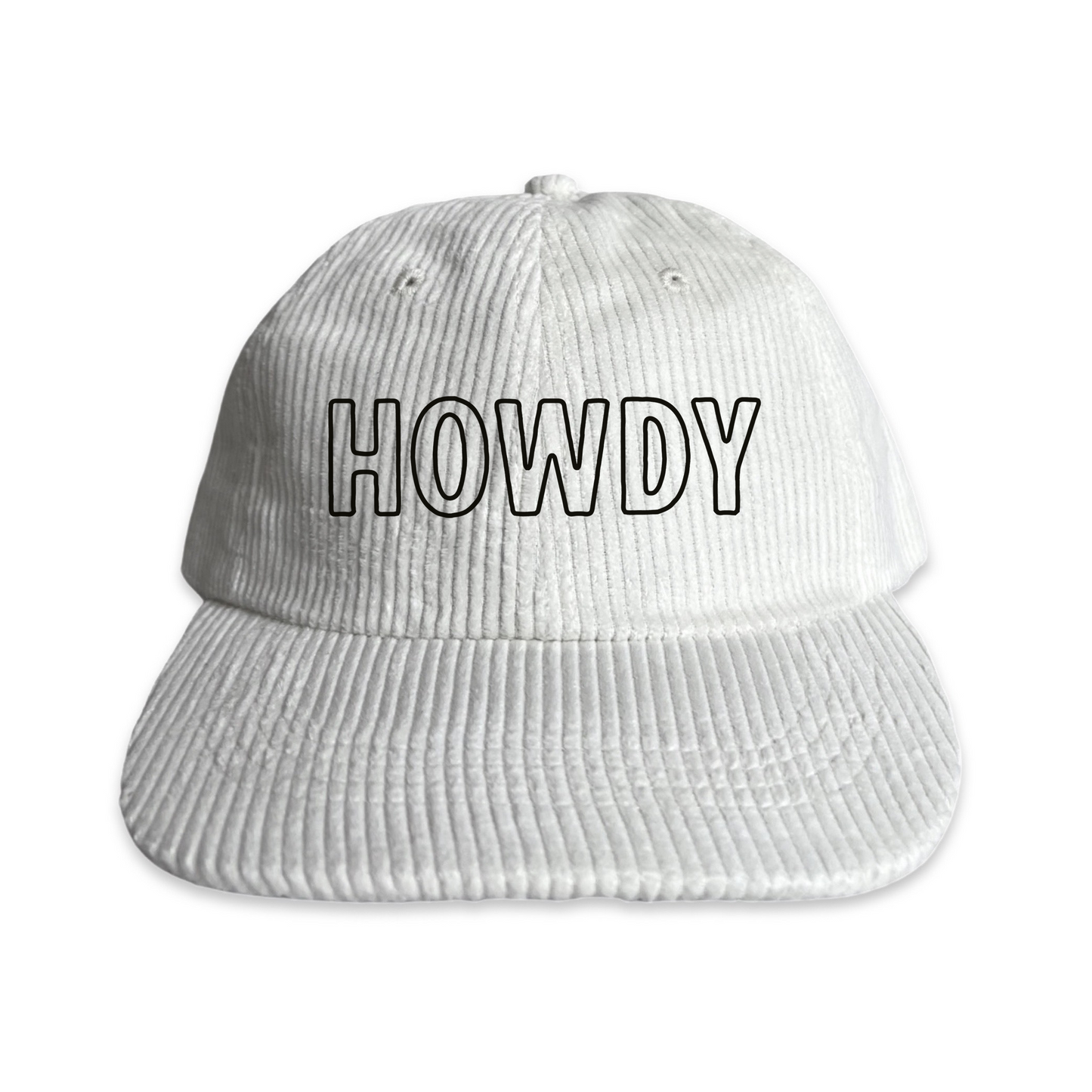 Howdy Outline Corduroy Cap