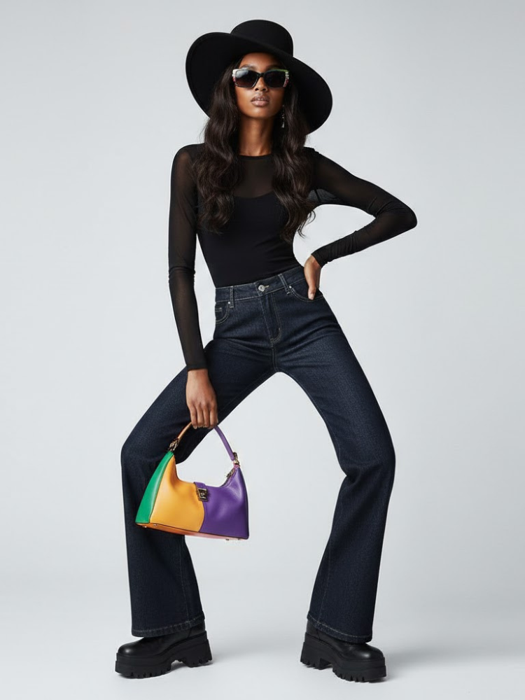 Women's Denim Trousers HUDSON YARDS NYFW New Colecction BYMANYC ® New York