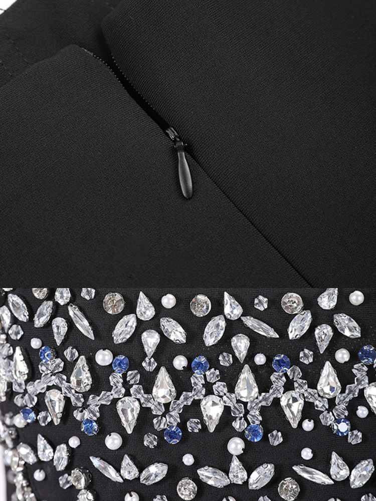 Women's Dress Strapless Embellished Black TRIBECA New Collection THE HAMPTONS BYMANYC ® New York