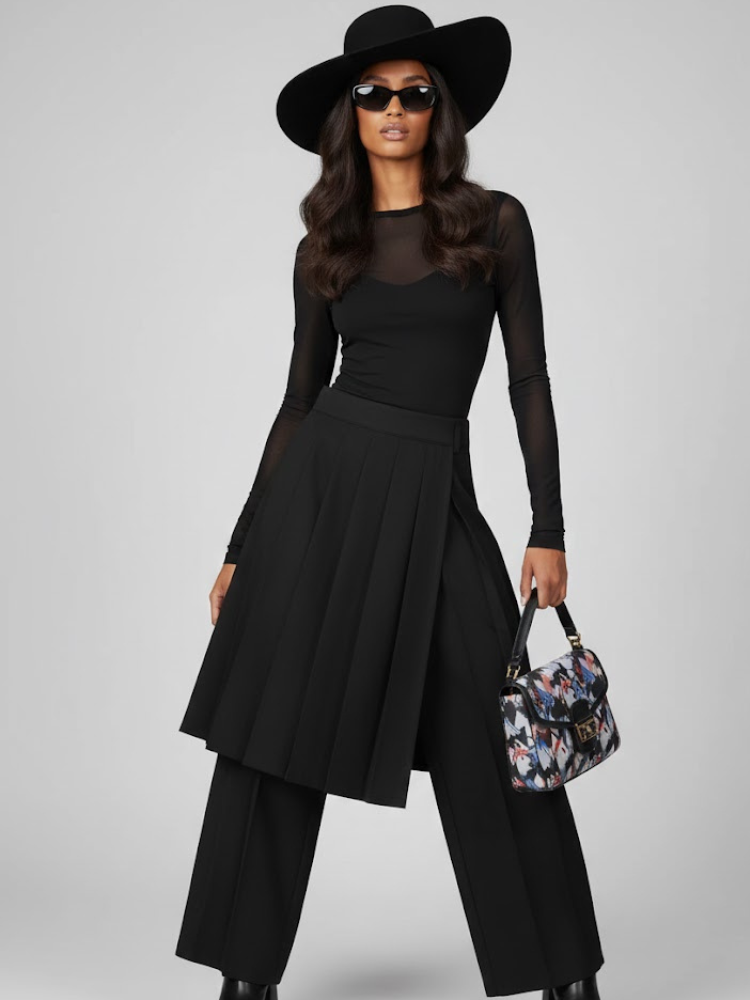 Women's Extra Wide Trousers DECONSTRUCTED TRIBECA NYFW New Colecction BYMANYC ® New York