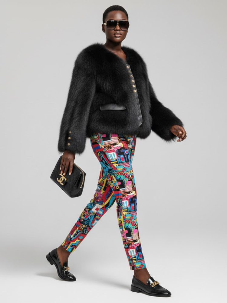 Women's Faux Fur Jacket UPPER EAST SIDE NYFW New Colecction BYMANYC ® New York
