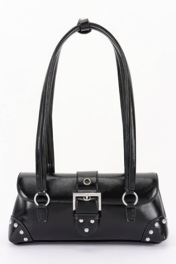 Women's Handbag Metal Studded Shoulder Bag - CHELSEA - BYMANYC ® New York