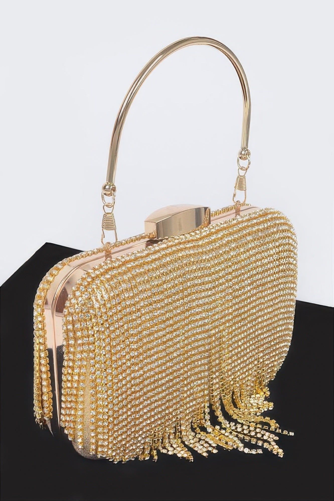 Women's Handbag Rhinestone Fringe Clutch - BROADWAY - BYMANYC ® New York
