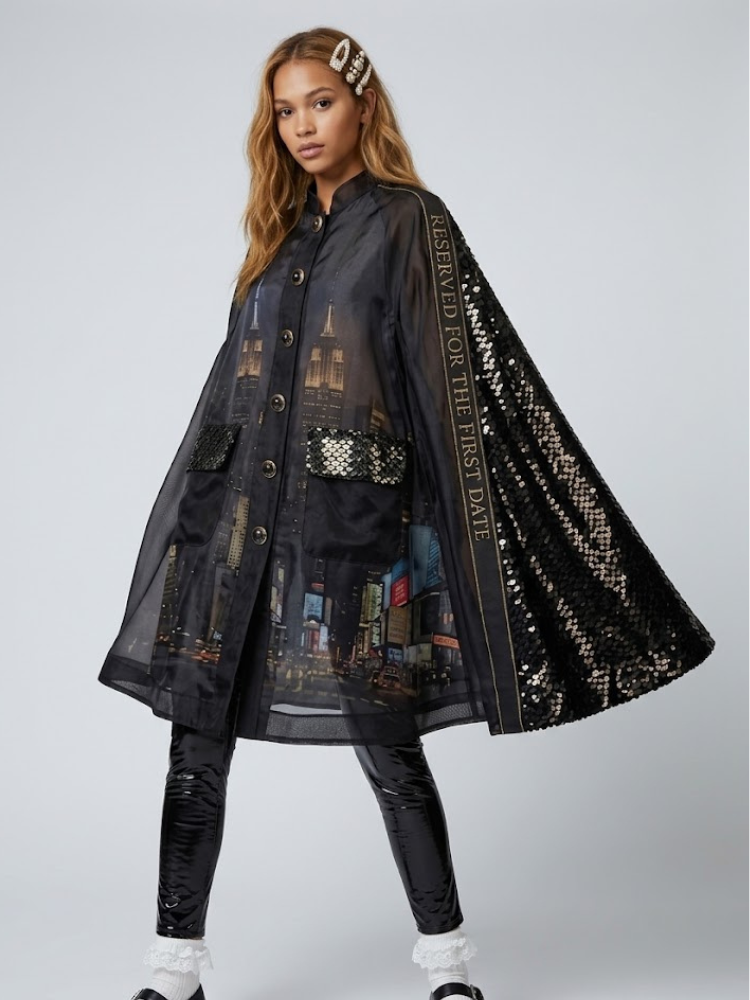 Women's Limited Edition TRIBECA Cape | GARMENT DISTRICT Collection | BYMANYC ® New York
