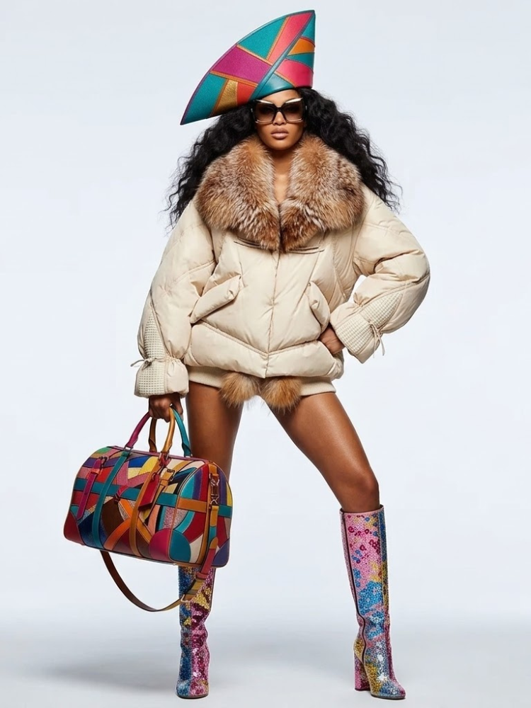Women's Luxury Puffer Jacket ASPEN CHIC New Collection Prêt-à-Porter BYMANYC ® New York