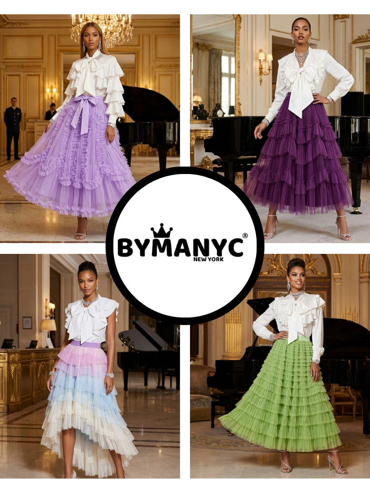 Women's Mint Green Tulle Skirt • TUILERIES • New Collection PARIS LE MARAIS BYMANYC ® New York