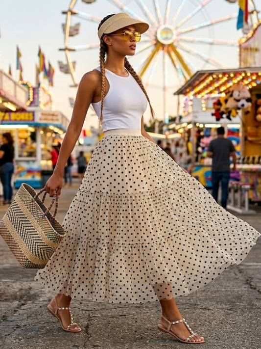 Women's Skirt CHELSEA Ruffle Dream Collection - Los Angeles BYMANYC New York