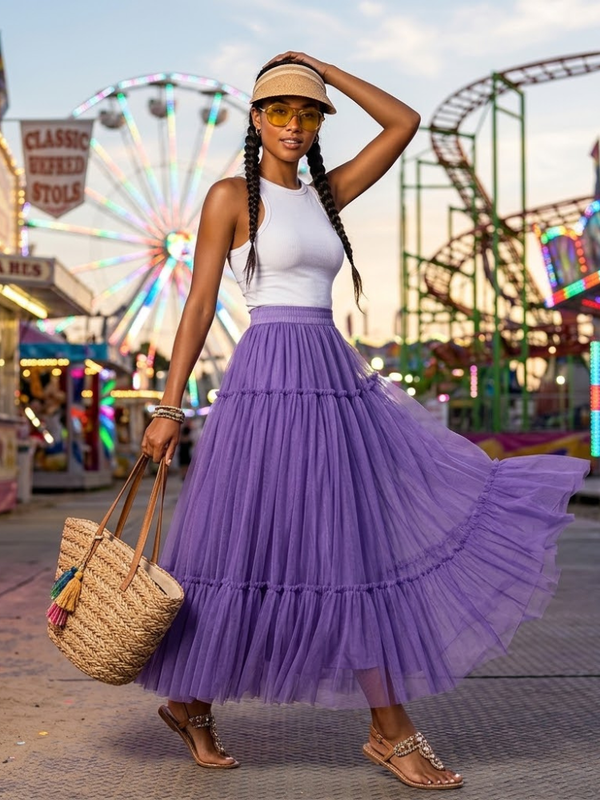 Women's Skirt DUMBO Mesh Radiance Collection - Los Angeles BYMANYC New York
