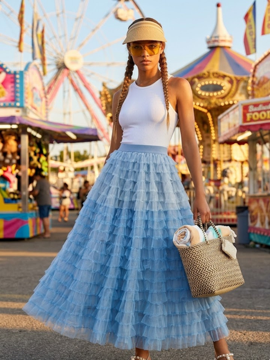 Women's Skirt SOHO Tulle Cascade Collection - Los Angeles BYMANYC New York