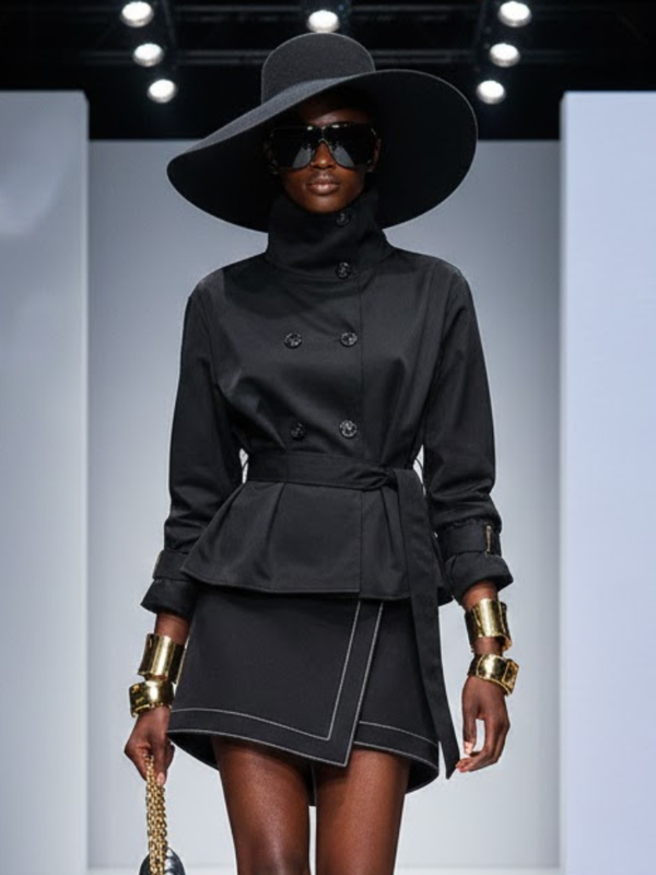 Women's Structured Wrap Jacket BLACK - COBBLE HILL: New Collection COUTURE in BROOKLYN - BYMANYC ® New York